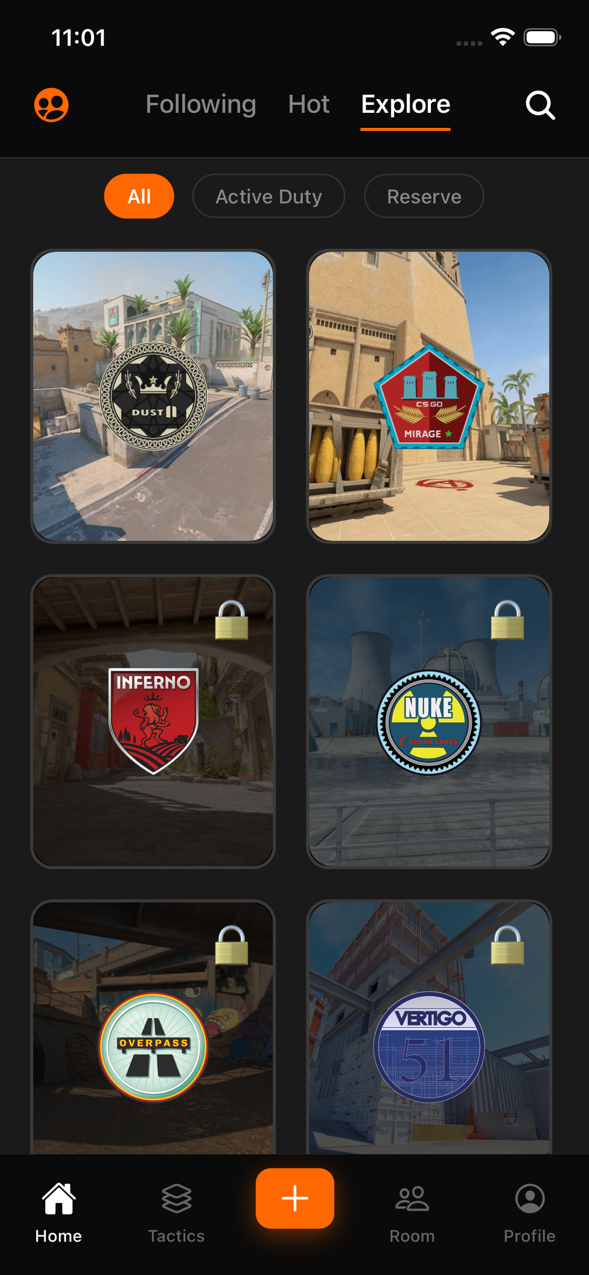 CS2 Tactics lobby screen