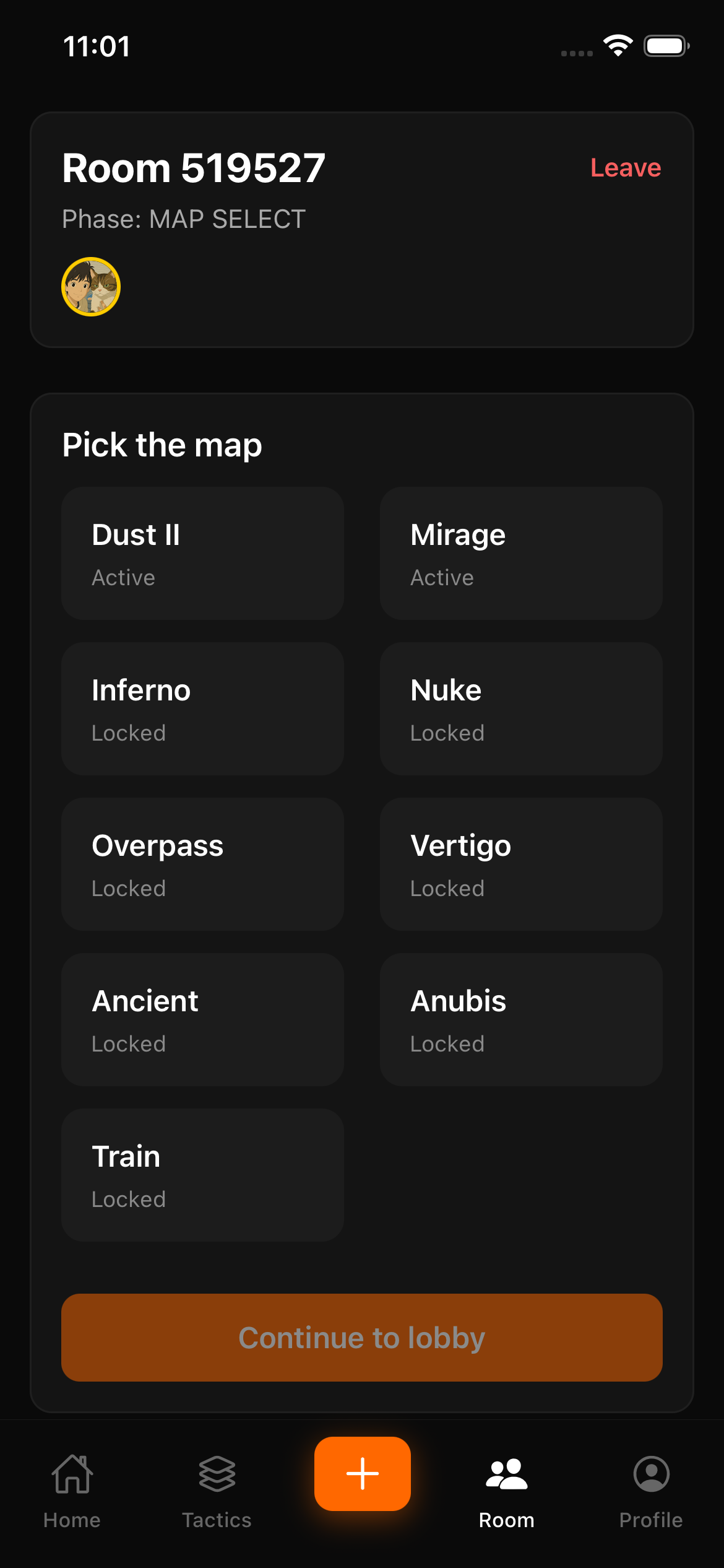 CS2 Tactics lineup grid screen
