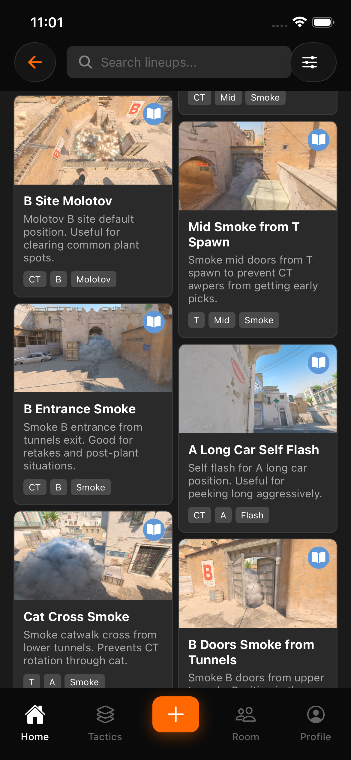 CS2 Tactics explore screen